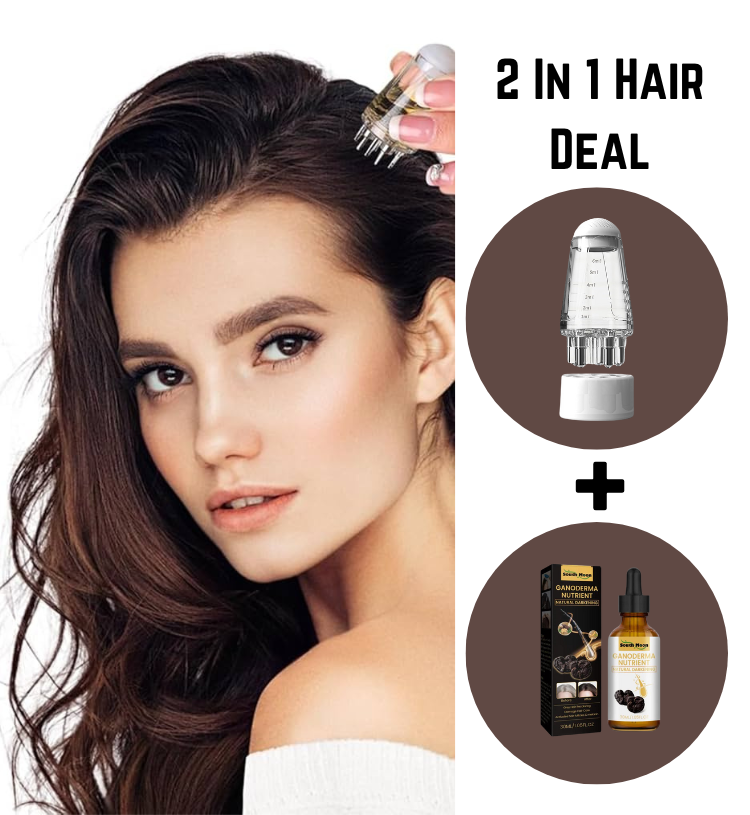 2 In 1 Hair Deal Scalp Root Hair Oil Applicator & Drakkar Serum