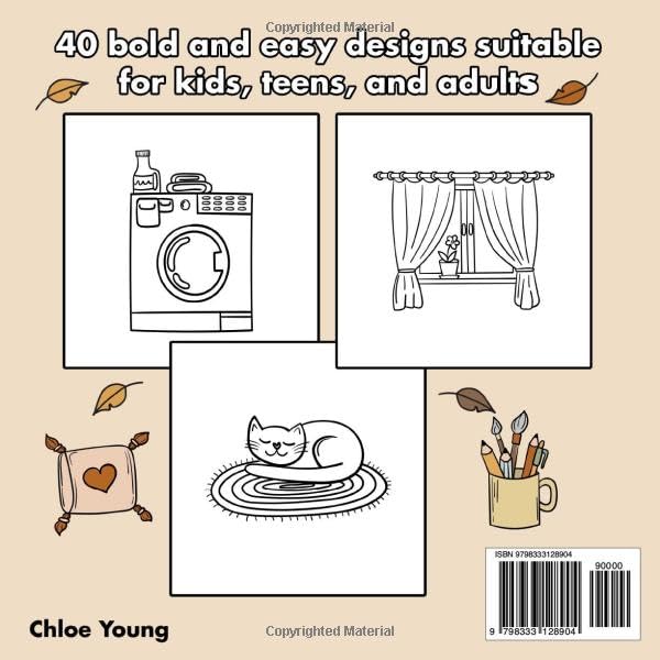 Cozy Girl Coloring Book Bold & Easy Designs for Adults