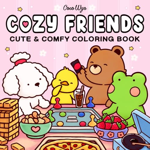 Cozy Friends Coloring Book for Adults and Teens