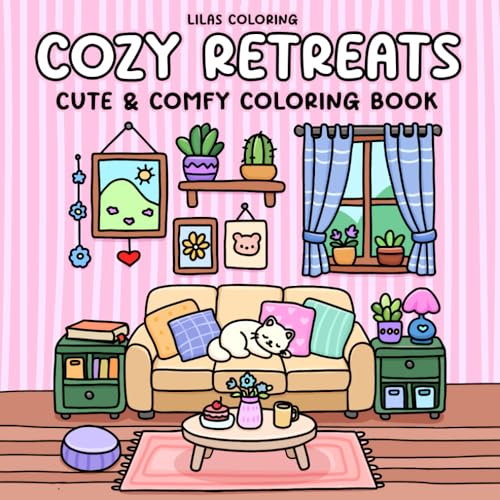 Cozy Retreats Cute & Comfy Coloring Book