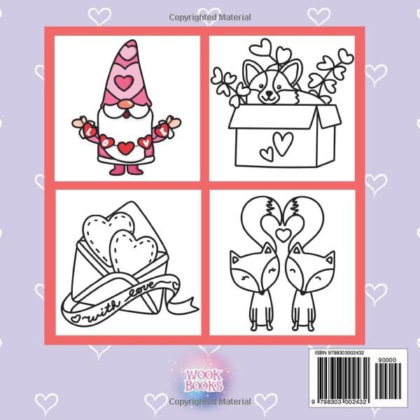 Bold and Easy Candy Hearts Coloring Book