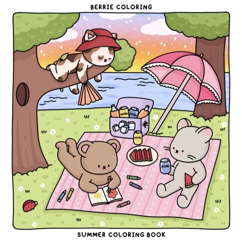 Berrie Coloring Summer Cute and Cozy Coloring Book for Kids