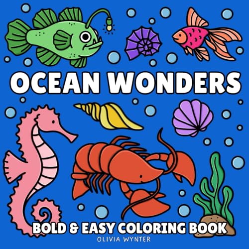 Ocean Wonders Bold and Easy Coloring Book