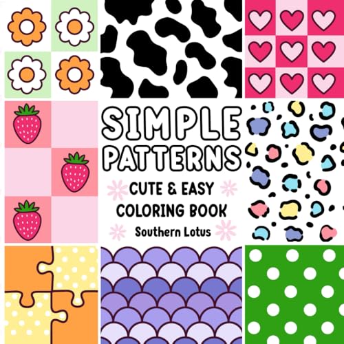 Simple Patterns Coloring Book for Adults and Kids