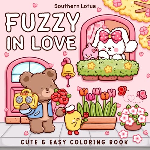 Fuzzy In Love Coloring Book for Adults and Teens