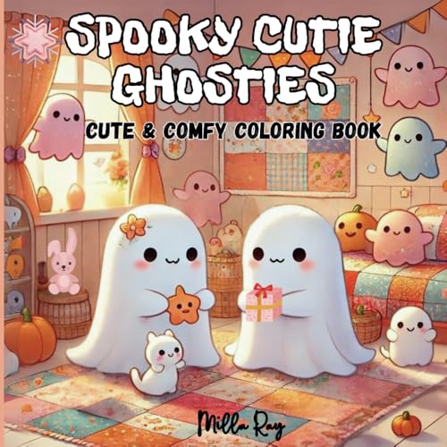 Spooky Cutie Ghosties Coloring Book for Adults and Teens