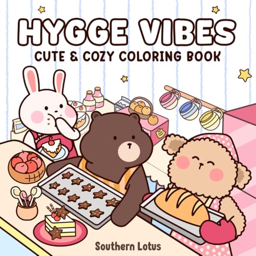 Hygge Vibes Coloring Book for Adults and Kids