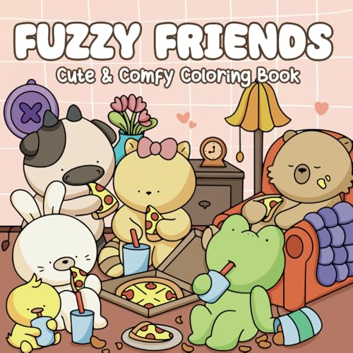 Fuzzy Friends Cute and Comfy Coloring Book