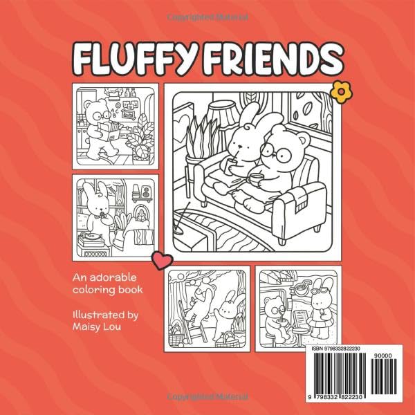 Fluffy Friends A Lovely Coloring Book for Adults and Teens