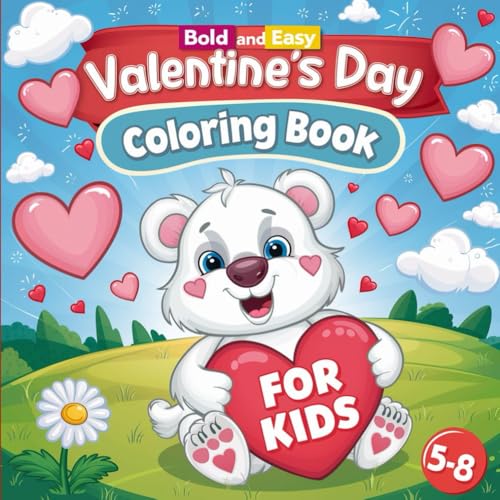 Bold and Easy Valentine's Day Coloring Book