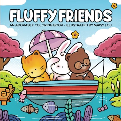 Fluffy Friends A Lovely Coloring Book for Adults and Teens