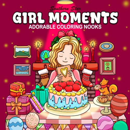 Girl Moments: Coloring Book for Adults and Teens