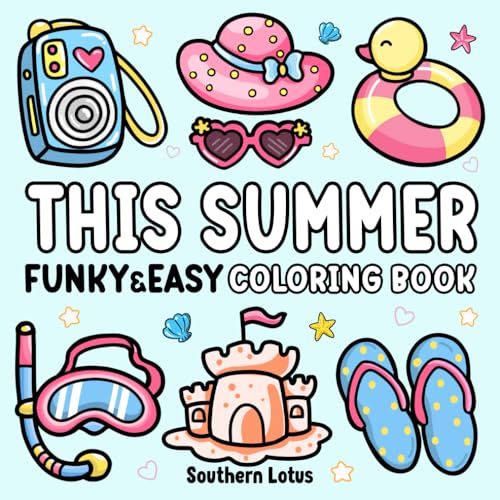 This Summer Coloring Book Funky and Easy Designs