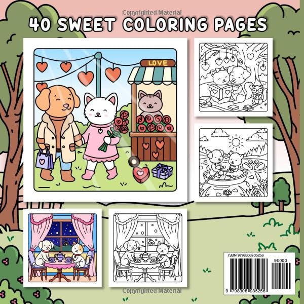 Valentine Cuties Sweet Coloring Book Cozy Valentine's Day