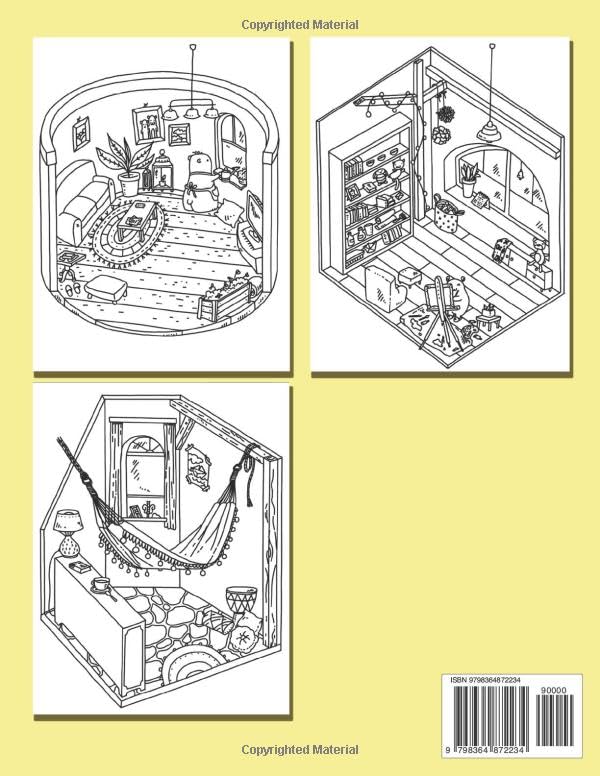 Little Room Coloring Book, Unique & Creative Interior Designs