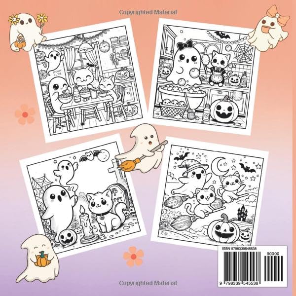 Spooky Cutie Ghosties Coloring Book for Adults and Teens