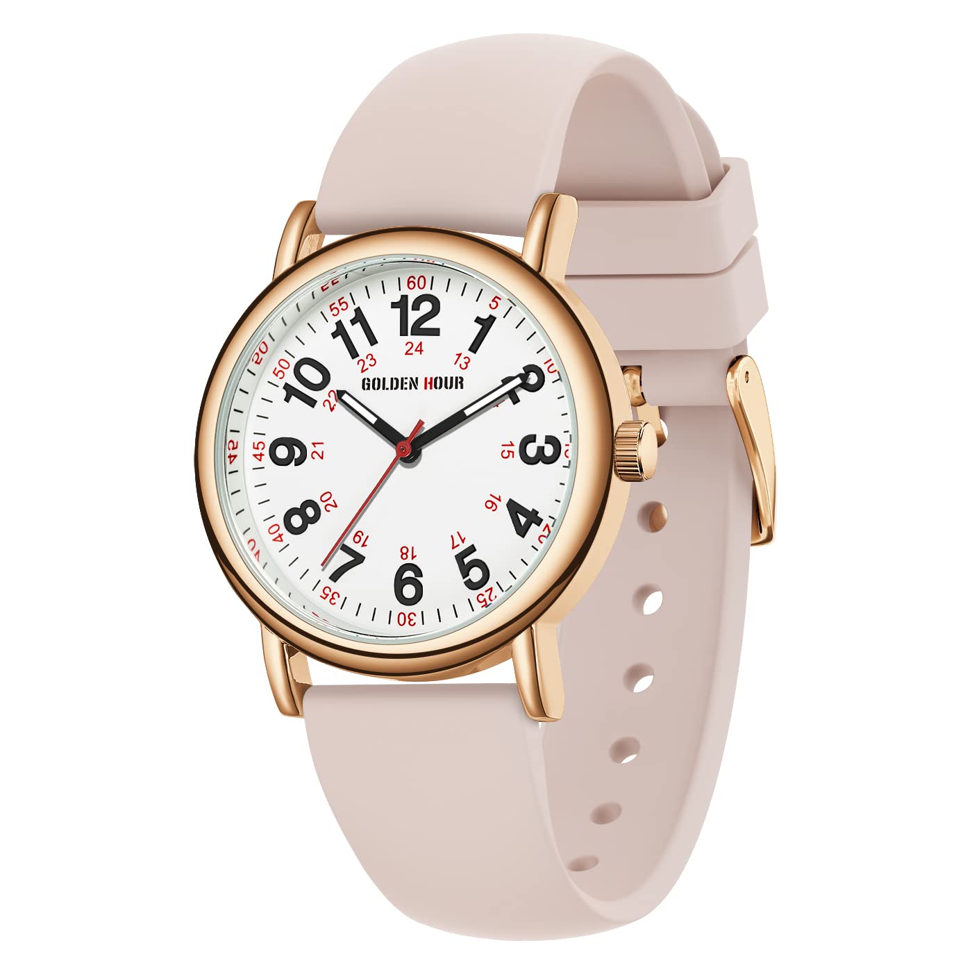 GOLDEN HOUR Waterproof Nurse Watch for Medical Professionals