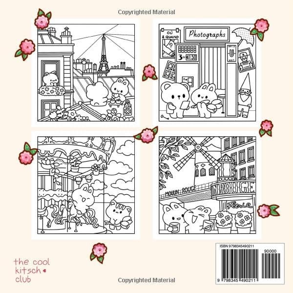 Cute Paris A Kawaii Coloring Book Adventure