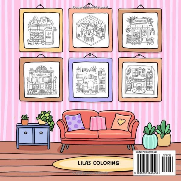 Cozy Retreats Cute & Comfy Coloring Book