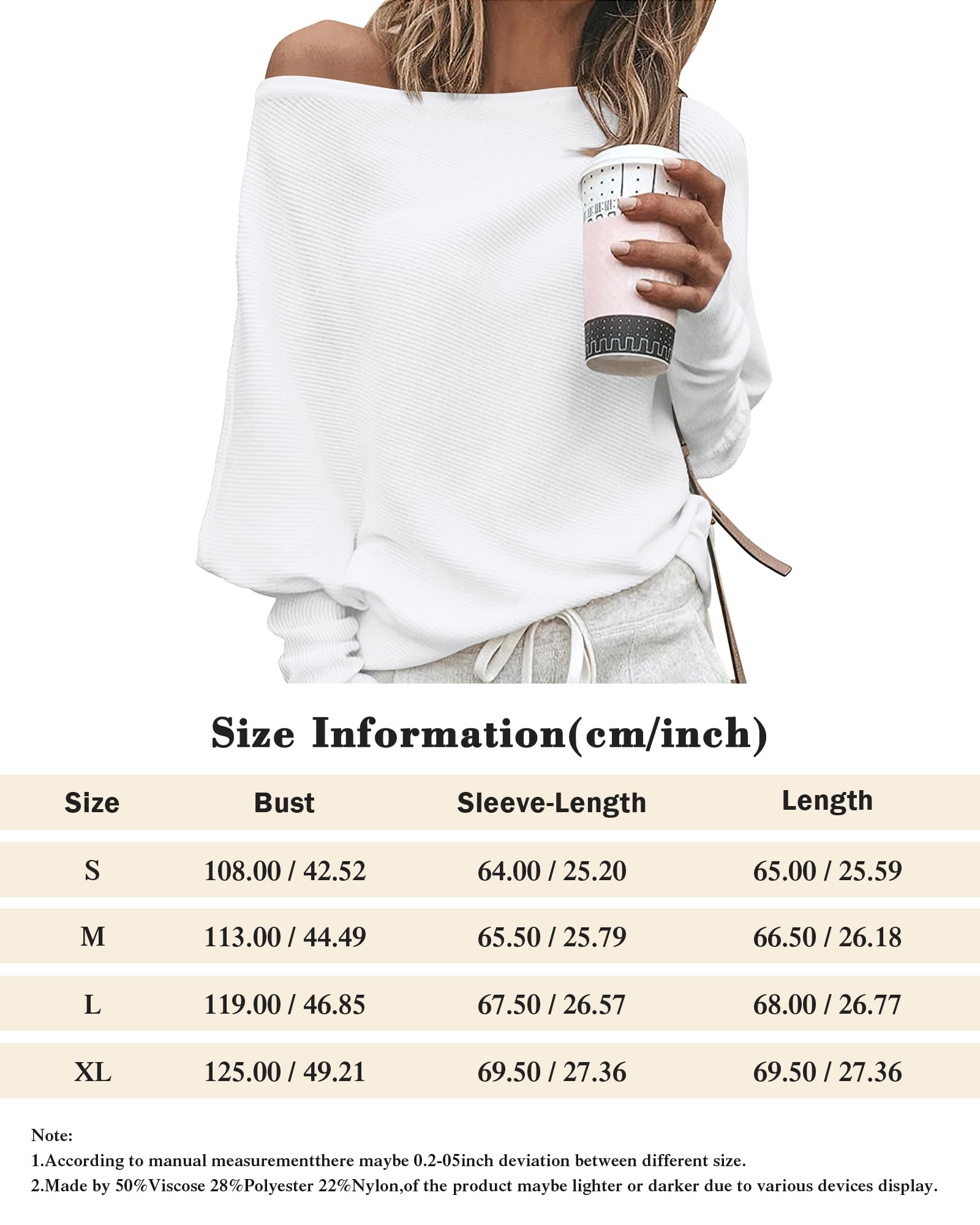 Women's Fall Sweaters 2025 Casual Long Batwing Sleeve