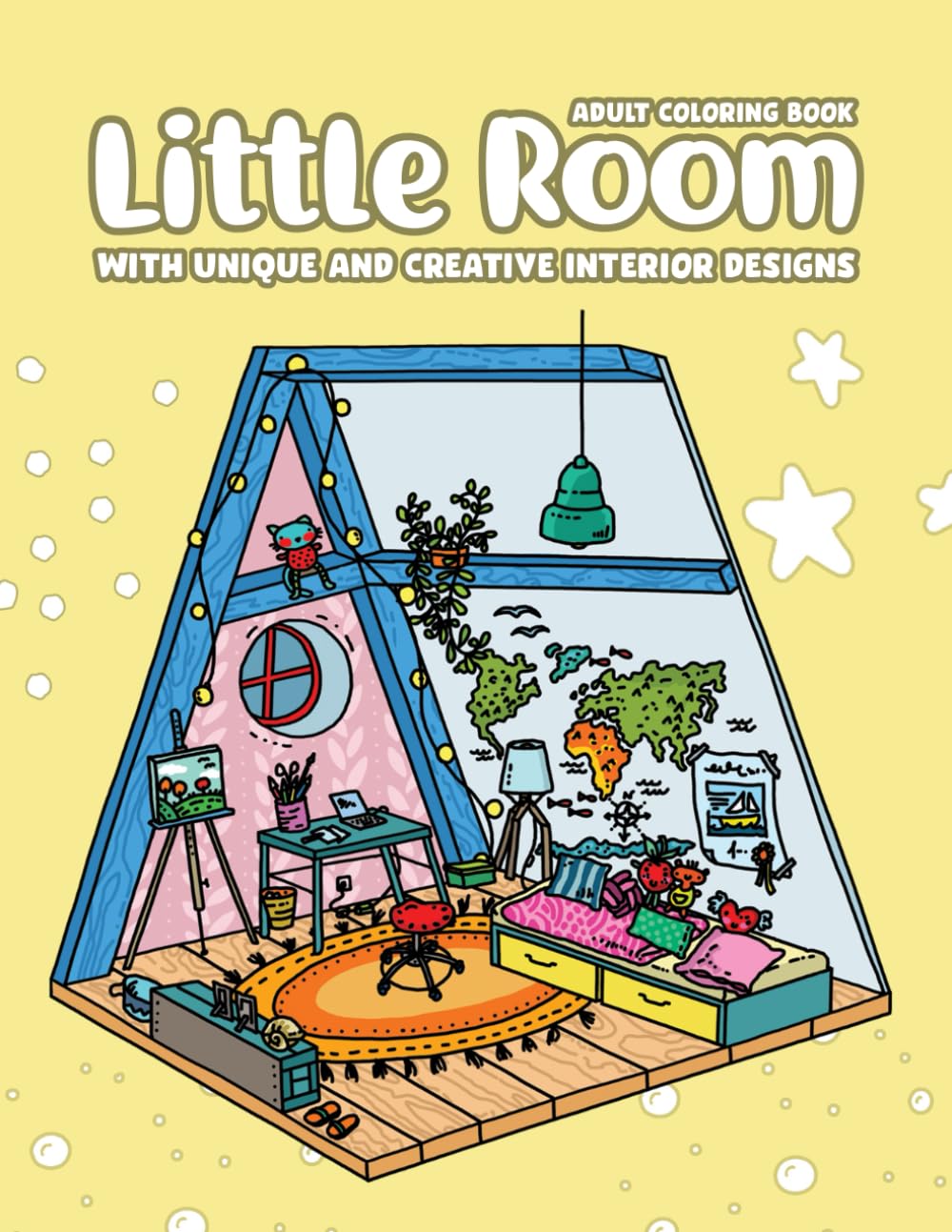 Little Room Coloring Book, Unique & Creative Interior Designs