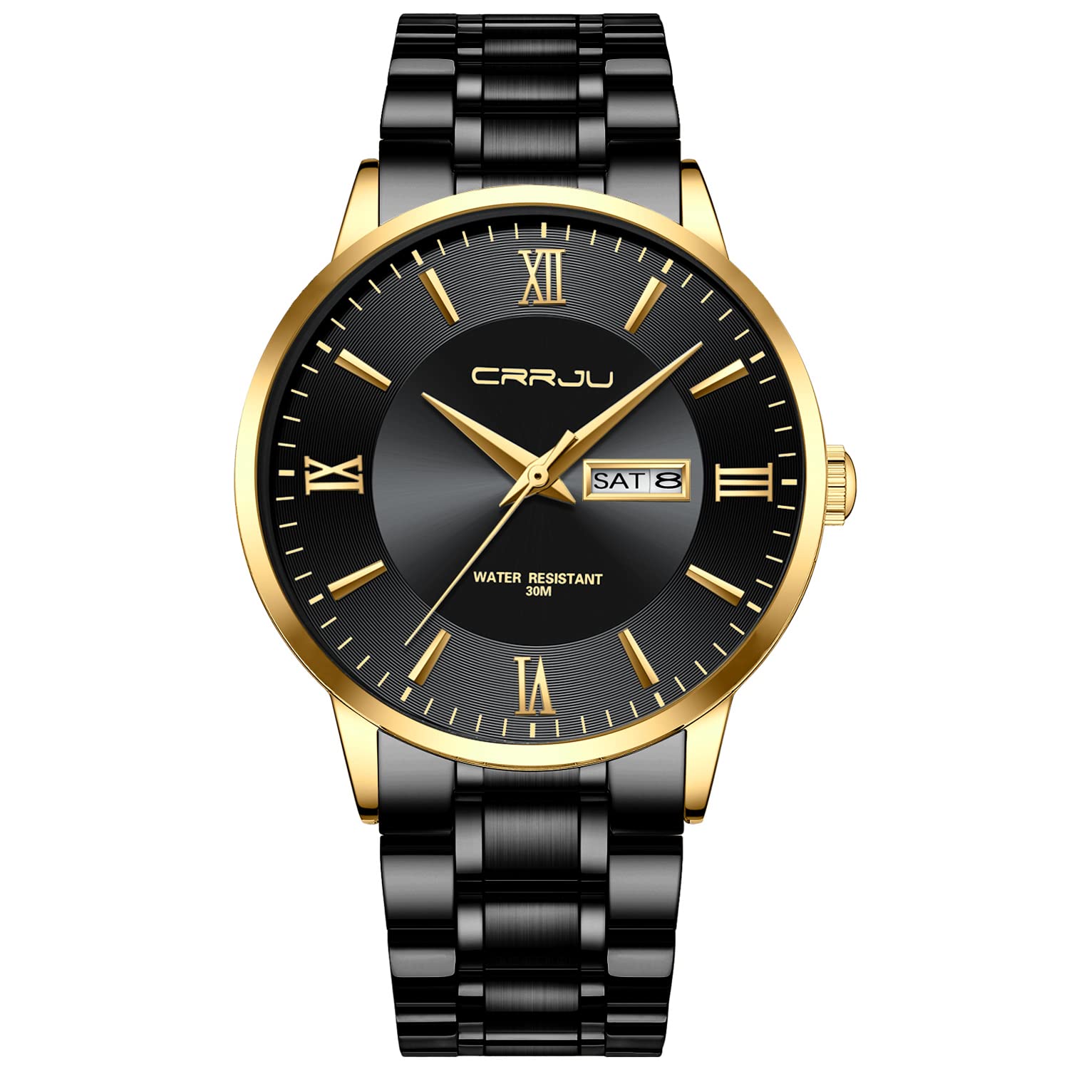 CRRJU Men's Casual Luxury Watch Minimalist Quartz Waterproof