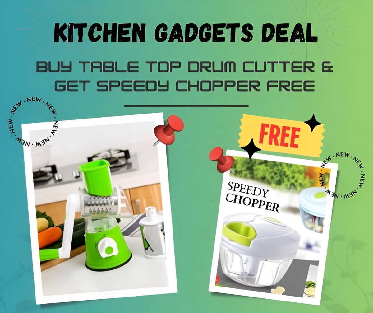 Spin Cutter Table Top Drum Vegetable Cutter With Free Speedy Chopper