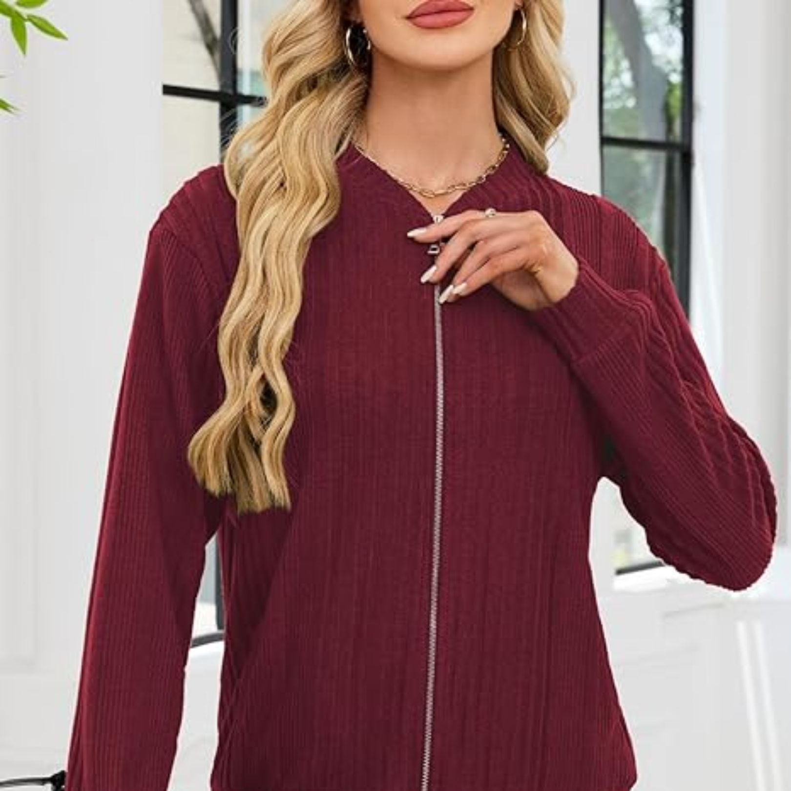 Womens Cardigan Sweaters Full Zip Up Jackets with Pockets Long Sleeve Tunic Tops Lightweight Sweatshirts Casual Fall Outfit Clothes S-XXL - Image 2