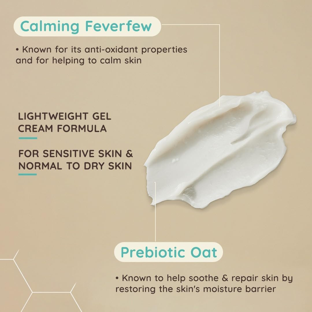 Aveeno Face Calm+Restore Oat Gel Moisturiser (1x 50ml), Face Moisturiser to Instantly Soothe and Replenish the Skin's Moisture Barrier, Intensely Nourishing Day Cream, Tested on Sensitive Skin - Image 5