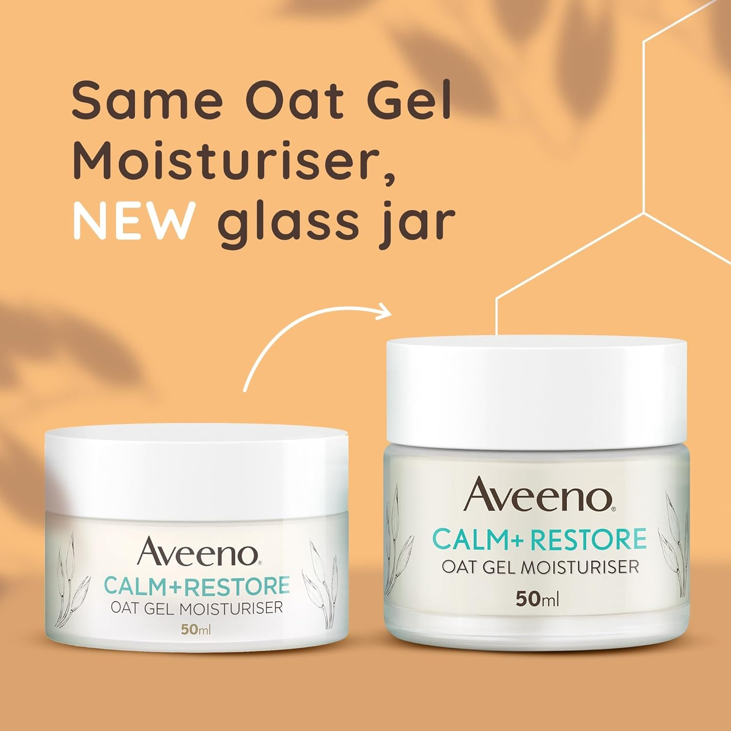 Aveeno Face Calm+Restore Oat Gel Moisturiser (1x 50ml), Face Moisturiser to Instantly Soothe and Replenish the Skin's Moisture Barrier, Intensely Nourishing Day Cream, Tested on Sensitive Skin - Image 2