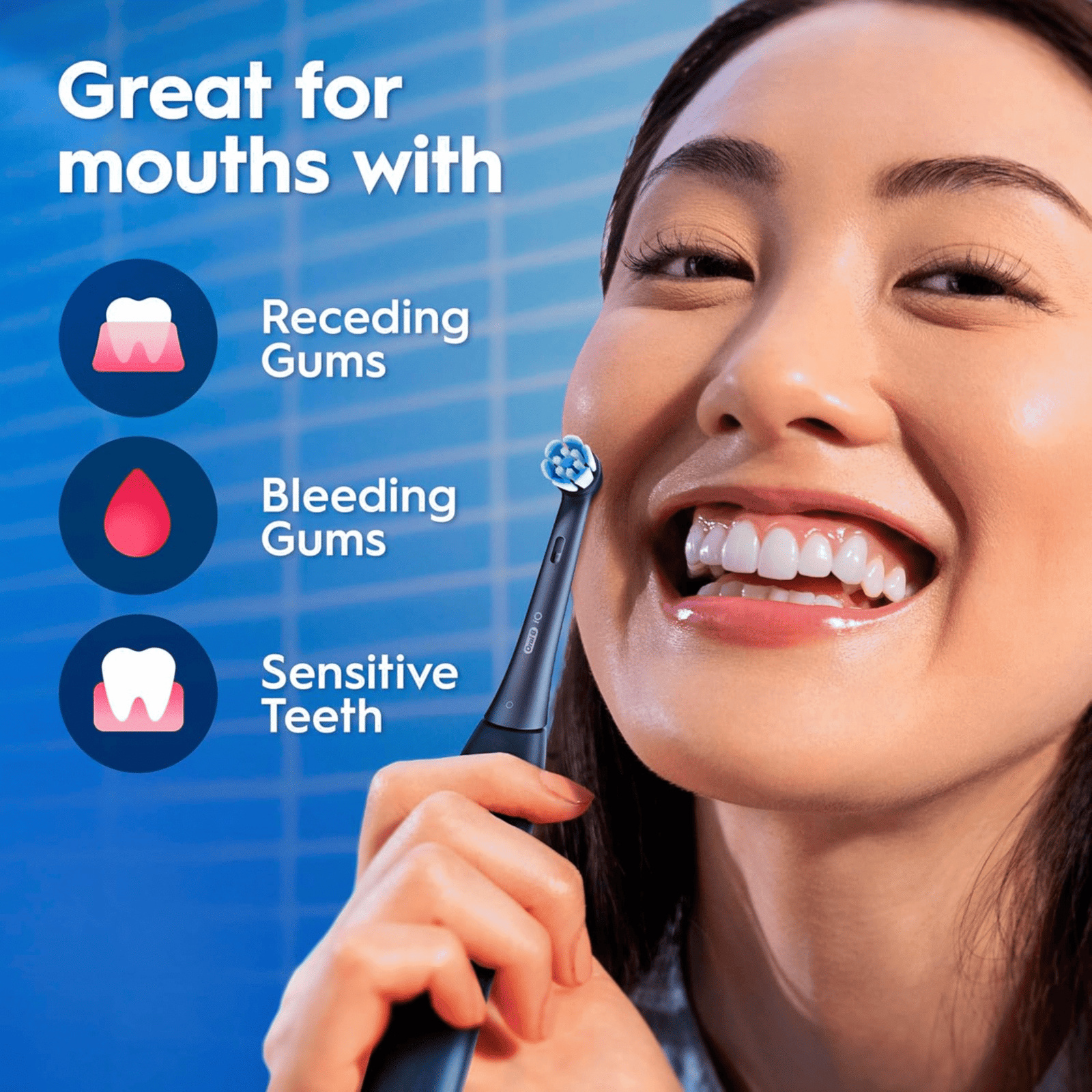 Oral-B iO 3 Matt Black Ultimate Clean Electric Toothbrush, 1 Refill Holder, 1 Charger Pouch, 1 Travel Case, Designed by Braun, Packaging May Vary - Image 6