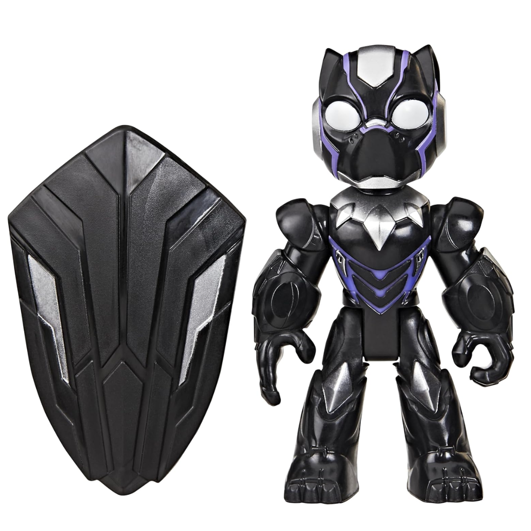 Iron Man and His Awesome Friends Marvel Black Panther Action Figure with Accessory – 7.6 cm (3 Inch) Toy, Ages 3+