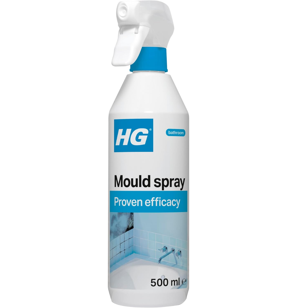 HG Mould Spray – Powerful Black Mould & Mildew Remover for Bathrooms and Kitchens, Quickly Eliminates Stains and Freshens Surfaces - 500ml